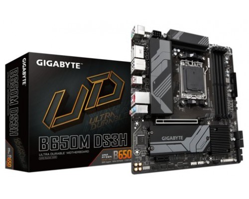 PLACA BASE AMD GIGABYTE B650M DS3H AM5 4xDDR5 HDMI+2DP 2M.2 2.5GBE